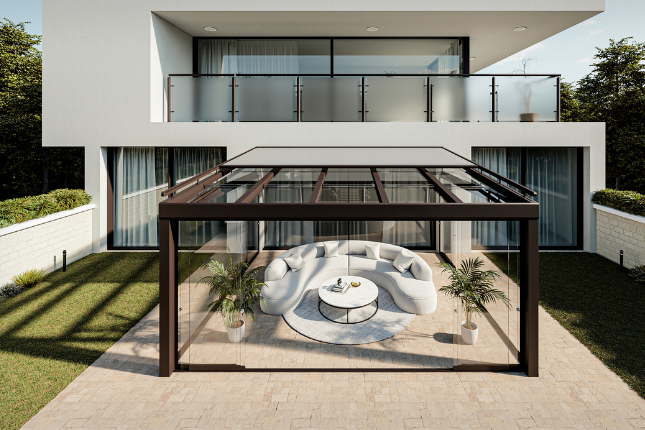 Pergola se zatahovací střechou SEESKY SLIDE