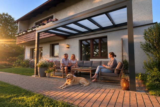 Hliníková pergola POLLARD s polykarbonátem