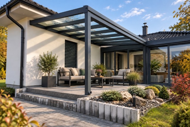 Hliníková pergola POLLUX se sklem