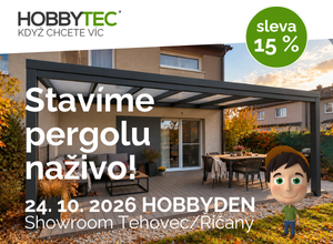 HOBBYDEN 24. 10. 2026 – stavíme pergolu naživo