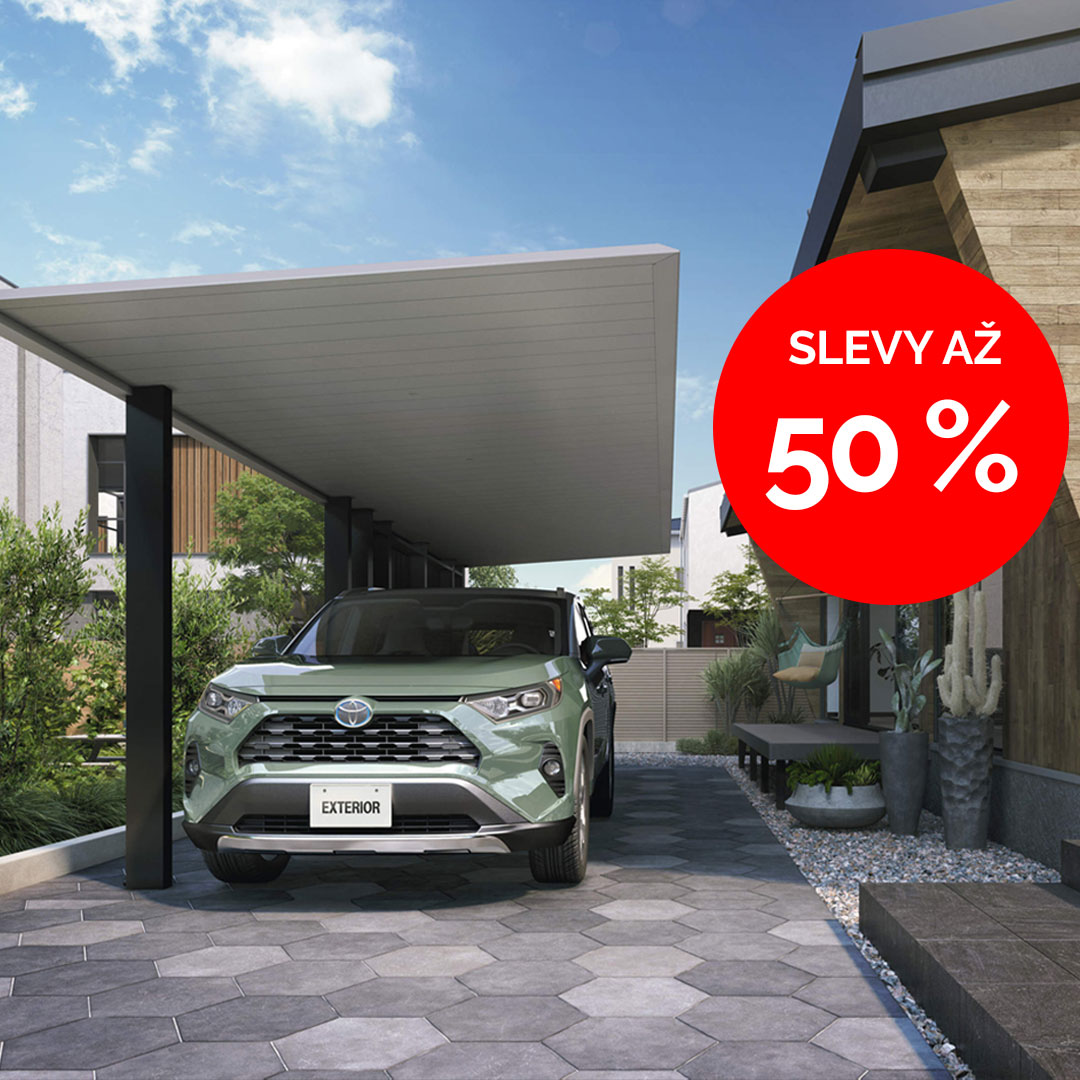 Japonské přístřešky na auto Sankyo nyní za 50 % ceny