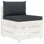 vidaXL 5dílná sedací souprava z palet + antracitové podušky dřevo