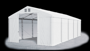 Skladový stan 5x10x2,5m střecha PVC 560g/m2 boky PVC 500g/m2 konstrukce ZIMA PLUS