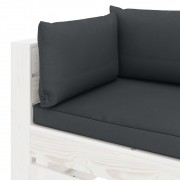 vidaXL 5dílná sedací souprava z palet + antracitové podušky dřevo