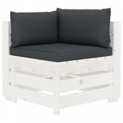 vidaXL 5dílná sedací souprava z palet + antracitové podušky dřevo