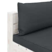 vidaXL 5dílná sedací souprava z palet + antracitové podušky dřevo