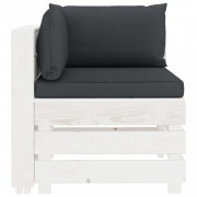 vidaXL 5dílná sedací souprava z palet + antracitové podušky dřevo