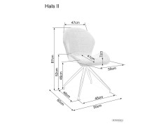 Jídelní židle HALS II VELVET černá