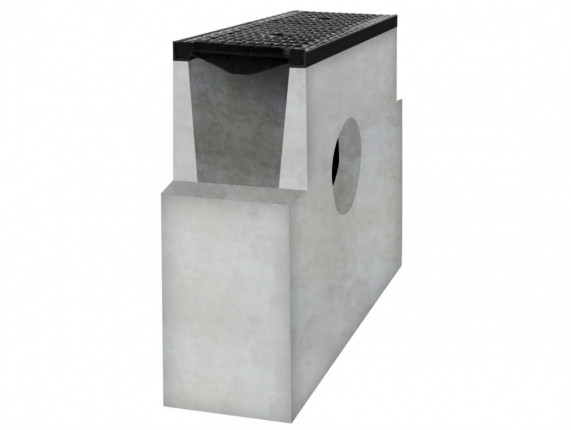 betonová vpusť D400 s litinovou mříží pro štěrbinové žlaby 500 x 200 x 500 mm
