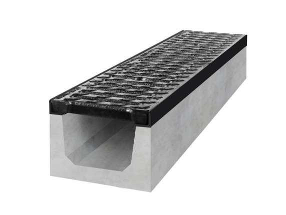 betonový žlab D400 s litinovou mříží H200 1000 x 200 x 200 mm