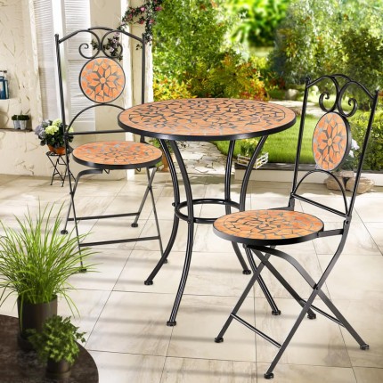 Zahradní bistro set 3 ks D0045 mozaika Dekorhome