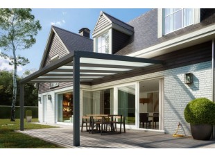 Hliníková pergola 400 cm antracit / polykarbonát Dekorhome