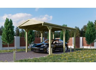 Dřevěný přístřešek / carport 297x 496 cm Dekorhome