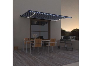 Ručně zatahovací markýza s LED světlem 500x300 cm Dekorhome