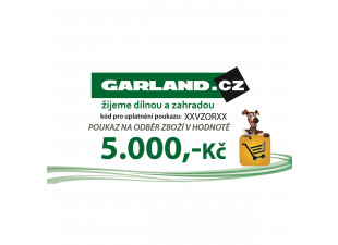 Dárkový poukaz GARLAND.cz 5000 Kč